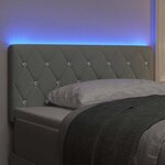 vidaXL Tête de lit LED avec tête de lit Gris clair 100 cm Polyester