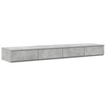 vidaXL Cadre de lit de rangement en gris béton 140x200 cm