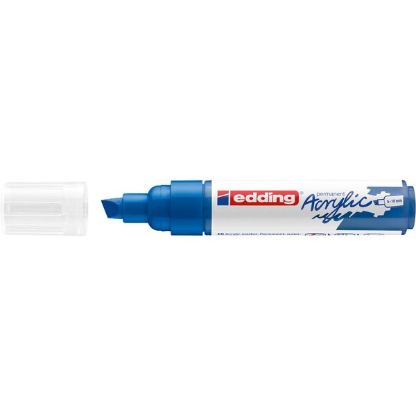Marqueur acrylique large 5000 bleu gentiane 5-10 mm x 5 EDDING
