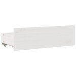vidaXL Lit bibliothèque sans matelas blanc 150x200 cm bois pin massif