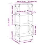 vidaXL Bibliothèque à 4 niveaux chêne sonoma 59x35x132 cm