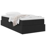 vidaXL Lit avec rangement et matelas Noir 90 x 200 cm Velours