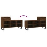 vidaXL Armoire à chaussures Chêne marron 102x36x60cm Bois d'ingénierie