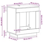 vidaXL Table d'appoint Bois ancien 60 x 40 x 65 cm Bois d'ingénierie