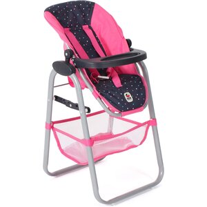 Bayer Chic 2000 655-84 - Chaise haute pour poupées Rose à pois