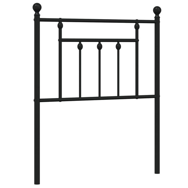 vidaXL Tête de lit de remplacement métal noir 75 cm
