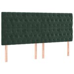 vidaXL Têtes de lit 4 Pièces Vert foncé 100x7x78/88 cm Velours