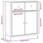 vidaXL Buffet avec tiroir Chêne noir 70 x 30 x 80 cm Bois d'ingénierie