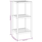 vidaXL Étagère de salle de bain 36x36x79 cm Bois massif de noyer