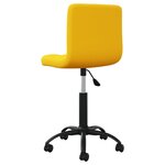 vidaXL Chaise pivotante de bureau Jaune moutarde Velours