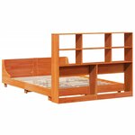 vidaXL Cadre de lit sans matelas cire marron 160x200cm bois pin massif