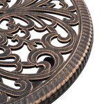 Set de Bistro de Jardin 3 Pièces en Aluminium Couleur Bronze