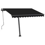 vidaXL Auvent manuel rétractable avec LED 300x250 cm Anthracite