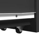 vidaXL Armoire de salle de bain étroite avec roulettes noir