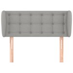 vidaXL Tête de lit avec oreilles Gris clair 103x23x78/88 cm Tissu