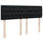 vidaXL Sommier à lattes de lit avec matelas Noir 140x200 cm Velours