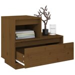 vidaXL Tables de chevet 2Pièces Marron miel 60x34x51cm Bois de pin massif