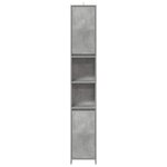 vidaXL Ensemble de meubles de salle de bain 4 Pièces gris béton