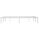 vidaXL Cadre de lit métal sans matelas blanc 140x200 cm