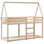 vidaXL Lit superposé avec toit 80x200 cm bois de pin massif