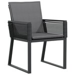 vidaXL Ensemble de salle à manger de jardin 6 pièces en acier anthracite et poly rattan avec coussins