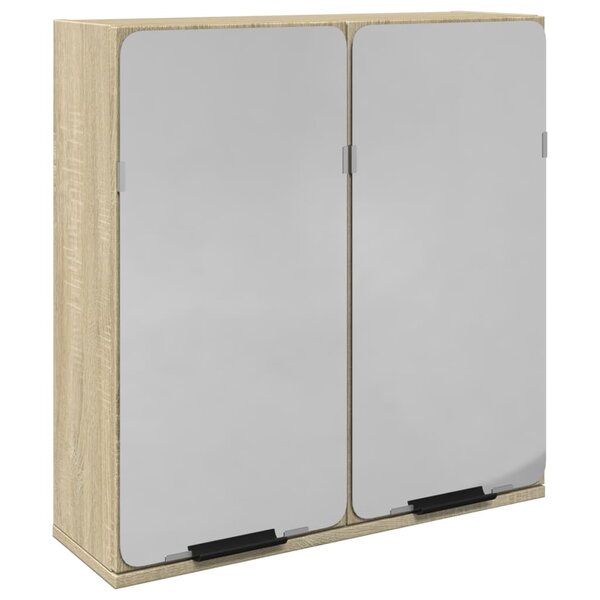 vidaXL Armoire de salle de bain à miroir chêne sonoma bois ingénierie