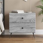 vidaXL Cabinet de chevet Sonoma gris 62 x 34 5 x 47 5 cm