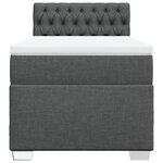 vidaXL Sommier à lattes de lit avec matelas Gris foncé 80x200 cm Tissu
