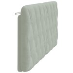 vidaXL Coussin de tête de lit gris clair 183 cm velours