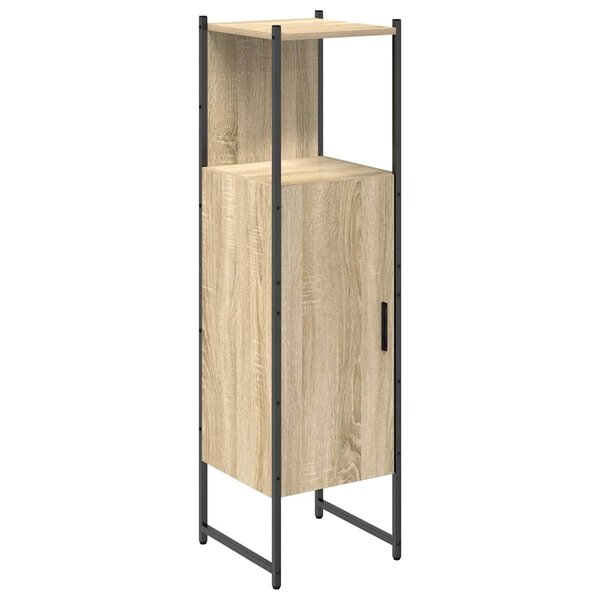 vidaXL Cabinet de salle de bain avec stockage Beige 33 x 33 x 120 5 cm