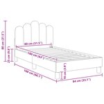 vidaXL Cadre de lit pour enfants avec tête de lit Bleu denim tissu