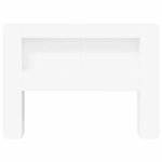 vidaXL Cabinet de Tête de Lit avec stockage Blanc Bois d’ingénierie