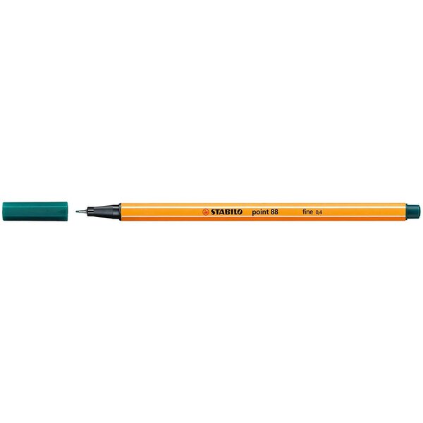 Stylo-Feutre POINT 88 Pointe Fine 0 4 mm Vert pin x 10 STABILO