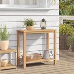 vidaXL Table console Marron 85 x 35 x 75 cm Bois de teck massif