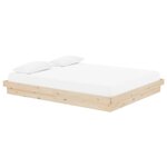 vidaXL Cadre de lit sans matelas bois massif 160x200 cm