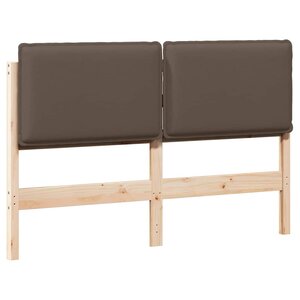 vidaXL Tête de lit capitonnée Gris Naturel et Clair 140 cm Pin massif