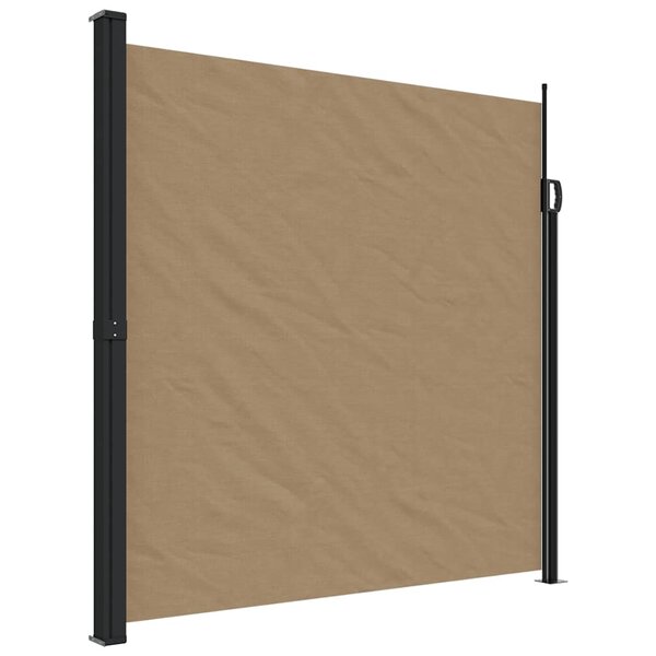 vidaXL Auvent latéral rétractable taupe 200x500 cm