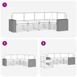 vidaXL Ensemble de canapés d'extérieur 5 pc Naturel et Crème Polyester