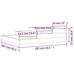 vidaXL Jardinière 107x107x27 cm Bois massif de pin