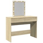 vidaXL Coiffeuse avec LED chêne sonoma 100x40x130 cm