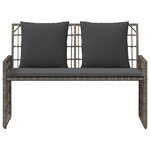 vidaXL Banc extérieur Uni Gris et Gris foncé 116 x 55 x 82 cm