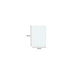 Étui de 100 fiches bristol quadrillé 5x5 perforé 100x150mm Blanc EXACOMPTA