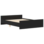 vidaXL Cadre de lit sans matelas noir 140x190 cm