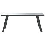 vidaXL Table basse de jardin noir 90x45x35 cm acier enduit de poudre