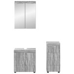 vidaXL Ensemble de mobilier de salle de bain TULUM Gris Sonoma