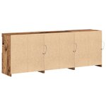 vidaXL Buffet avec lumières LED Bois ancien 181.5x37x67 cm Bois reconstitué