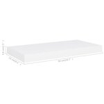 vidaXL Étagères murales flottantes 2 Pièces blanc 50x23x3 8 cm MDF