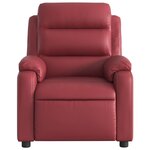 vidaXL Fauteuil de massage inclinable électrique rouge bordeaux