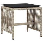 vidaXL Ensemble à manger de jardin et coussins 9 Pièces gris clair rotin