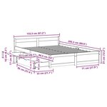 vidaXL Cadre de lit sans matelas 150x200 cm bois de pin massif